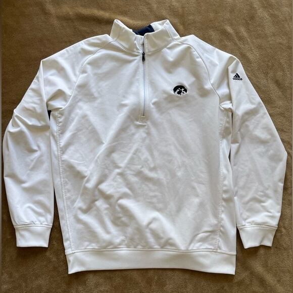 EUC‎ Adidas Iowa Hawkeyes 1/4 Zip Sweatshirt Men’s Size Medium - Picture 1 of 6